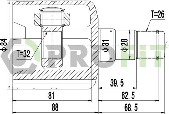 Profit 2810-2035 - Kardan, Pogonska osovina www.molydon.hr