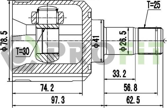 Profit 2810-2072 - Kardan, Pogonska osovina www.molydon.hr