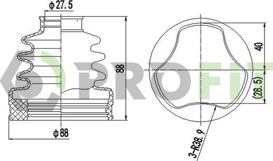 Profit 2710-0007 XLB - Manžeta, Pogonska osovina www.molydon.hr