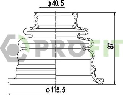 Profit 2710-0015 XLB - Manžeta, Pogonska osovina www.molydon.hr