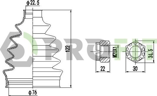 Profit 2710-0016 XLB - Manžeta, Pogonska osovina www.molydon.hr