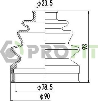 Profit 2710-0028 XLB - Manžeta, Pogonska osovina www.molydon.hr