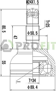 Profit 2710-1455 - Kardan, Pogonska osovina www.molydon.hr