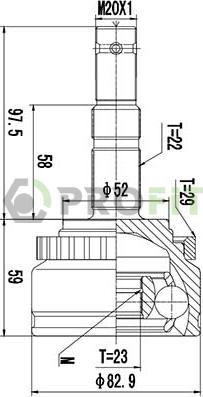 Profit 2710-1451 - Kardan, Pogonska osovina www.molydon.hr