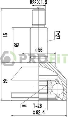 Profit 2710-1417 - Kardan, Pogonska osovina www.molydon.hr