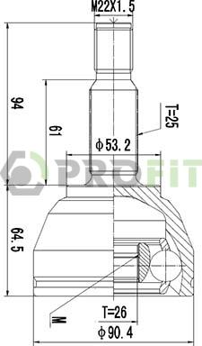 Profit 2710-1488 - Kardan, Pogonska osovina www.molydon.hr