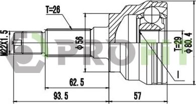 Profit 2710-1472 - Kardan, Pogonska osovina www.molydon.hr