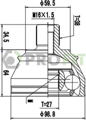 Profit 2710-1552 - Kardan, Pogonska osovina www.molydon.hr