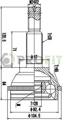 Profit 2710-1565 - Kardan, Pogonska osovina www.molydon.hr