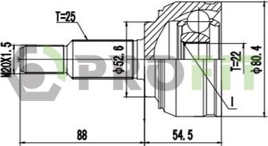 Profit 2710-1523 - Kardan, Pogonska osovina www.molydon.hr