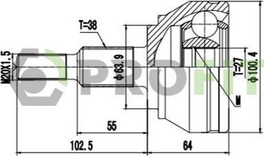 Profit 2710-1633 - Kardan, Pogonska osovina www.molydon.hr