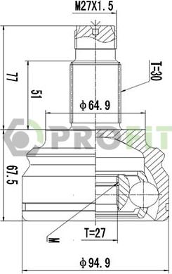 Profit 2710-1627 - Kardan, Pogonska osovina www.molydon.hr