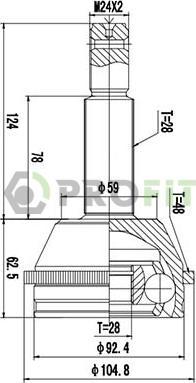 Profit 2710-1674 - Kardan, Pogonska osovina www.molydon.hr