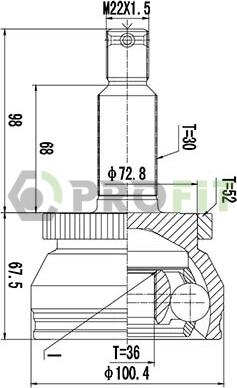 Profit 2710-1735 - Kardan, Pogonska osovina www.molydon.hr