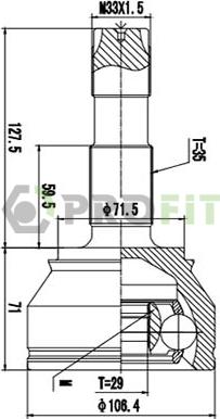 Profit 2710-1726 - Kardan, Pogonska osovina www.molydon.hr