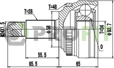 Profit 2710-3093 - Kardan, Pogonska osovina www.molydon.hr