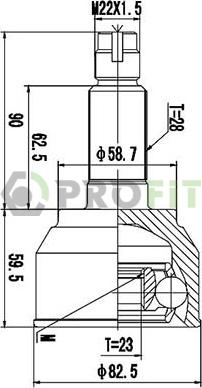 Profit 2710-3069 - Kardan, Pogonska osovina www.molydon.hr