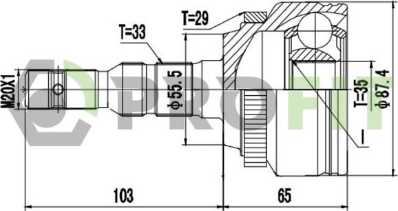 Profit 2710-3086 - Kardan, Pogonska osovina www.molydon.hr