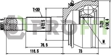 Profit 2710-3105 - Kardan, Pogonska osovina www.molydon.hr