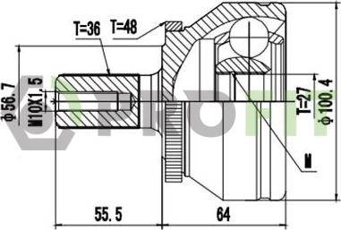 Profit 2710-3108 - Kardan, Pogonska osovina www.molydon.hr