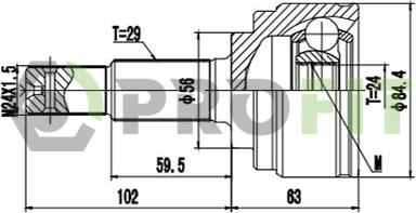 Profit 2710-3102 - Kardan, Pogonska osovina www.molydon.hr