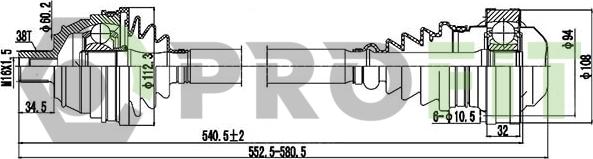 Profit 2730-0605 - Pogonska osovina www.molydon.hr