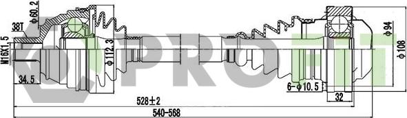 Profit 2730-0186 - Pogonska osovina www.molydon.hr