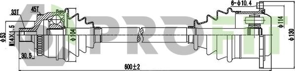 Profit 2730-0201 - Pogonska osovina www.molydon.hr