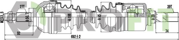 Profit 2730-1241 - Pogonska osovina www.molydon.hr