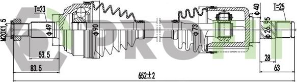 Profit 2730-3112 - Pogonska osovina www.molydon.hr