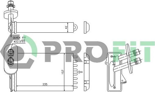 Profit PR 9523N1 - Izmjenjivač topline, grijanje unutrasnjeg prostora www.molydon.hr