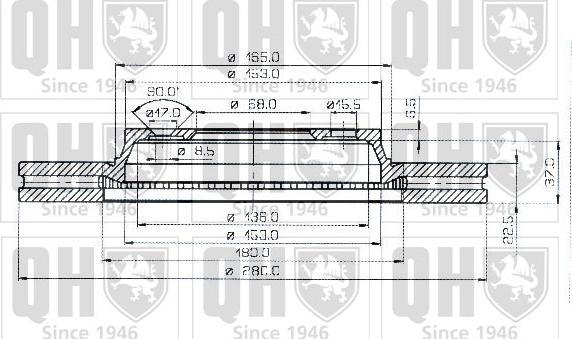 Quinton Hazell BDC3515 - Kočioni disk www.molydon.hr