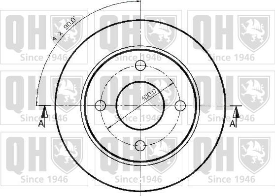 Quinton Hazell BDC3580 - Kočioni disk www.molydon.hr