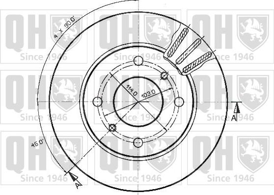 Quinton Hazell BDC3538 - Kočioni disk www.molydon.hr