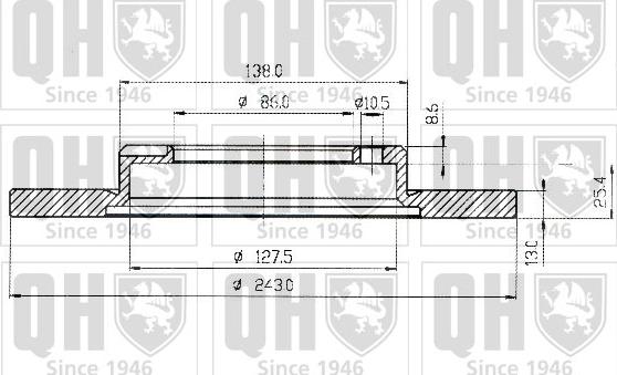 Quinton Hazell BDC3533 - Kočioni disk www.molydon.hr