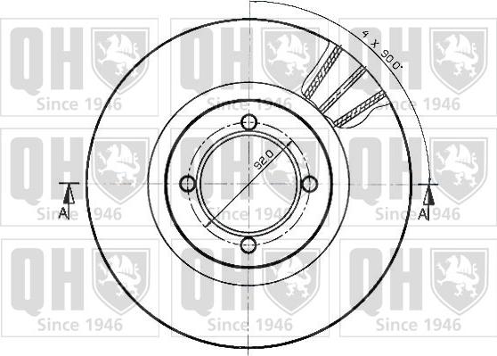 Quinton Hazell BDC3610 - Kočioni disk www.molydon.hr