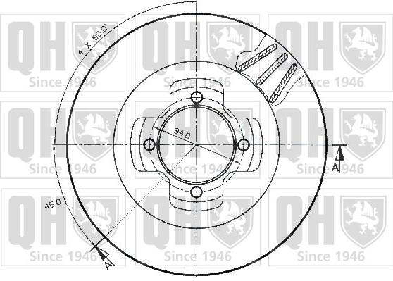 Quinton Hazell BDC3748 - Kočioni disk www.molydon.hr