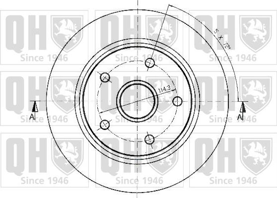 Quinton Hazell BDC3734 - Kočioni disk www.molydon.hr