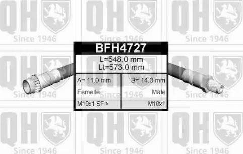 Quinton Hazell BFH4727 - Kočiono crijevo, lajtung www.molydon.hr