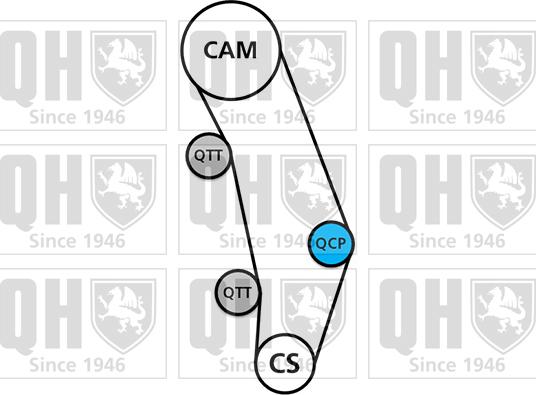 Quinton Hazell QBK806 - Komplet zupčastog remena www.molydon.hr