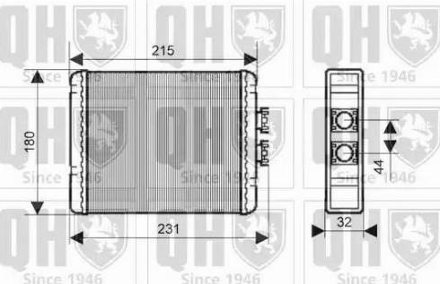 Quinton Hazell QHR2160 - Izmjenjivač topline, grijanje unutrasnjeg prostora www.molydon.hr