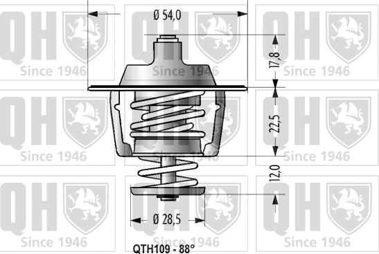 Quinton Hazell QTH109 - Termostat, rashladna tekućinu www.molydon.hr