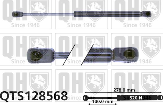 Quinton Hazell QTS128568 - Plinski amortizer, prtljaznik/utovarni prostor www.molydon.hr