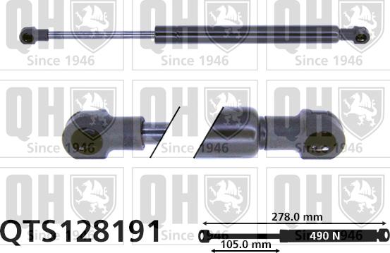 Quinton Hazell QTS128191 - Plinski amortizer, prtljaznik/utovarni prostor www.molydon.hr