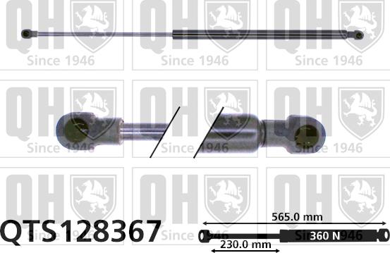 Quinton Hazell QTS128367 - Plinski amortizer, prtljaznik/utovarni prostor www.molydon.hr