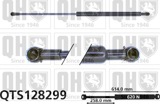 Quinton Hazell QTS128299 - Plinski amortizer, prtljaznik/utovarni prostor www.molydon.hr