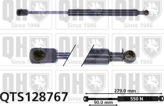 Quinton Hazell QTS128767 - Plinski amortizer, prtljaznik/utovarni prostor www.molydon.hr