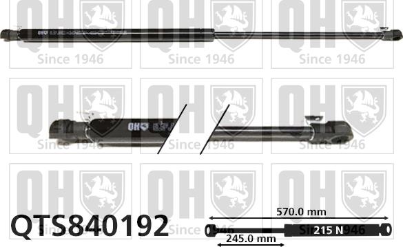 Quinton Hazell QTS840192 - Plinski amortizer, prtljaznik/utovarni prostor www.molydon.hr