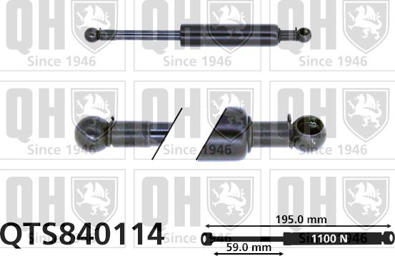 Quinton Hazell QTS840114 - Plinski amortizer, hauba motora www.molydon.hr