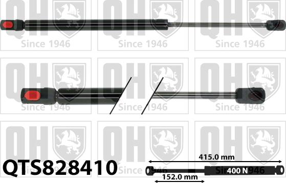 Quinton Hazell QTS828410 - Plinski amortizer, hauba motora www.molydon.hr